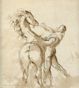 Man and horse (Martinie)