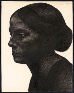 Portrait de femme au chignon (Dorignac, c. 1913)