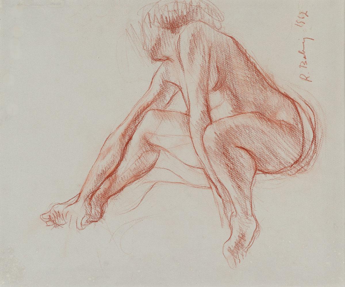 Femme assise se tenant les pieds (Babin, 1967)