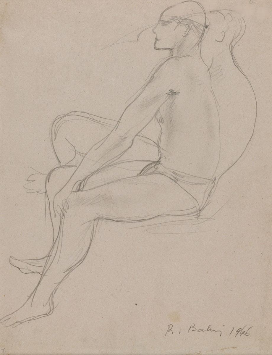 Homme assis de profil (Babin, 1946)