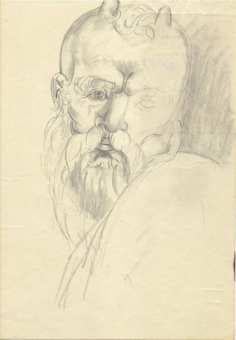 Tête d'homme barbu (Manolo, 1928)