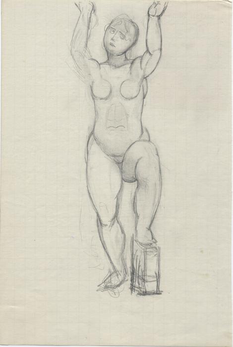 Femme aux bras levés (Manolo, 1924)